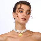 Maison Soula-Seashell Pearl Choker-Necklace-5-roqelvaxirum.shop