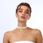 Maison Soula-Seashell Pearl Choker-Necklace-6-roqelvaxirum.shop