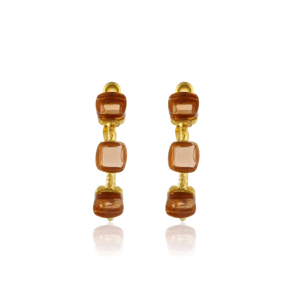 Maison Soula-Siena Hoop Earrings Coral Gold-Earrings-3-roqelvaxirum.shop