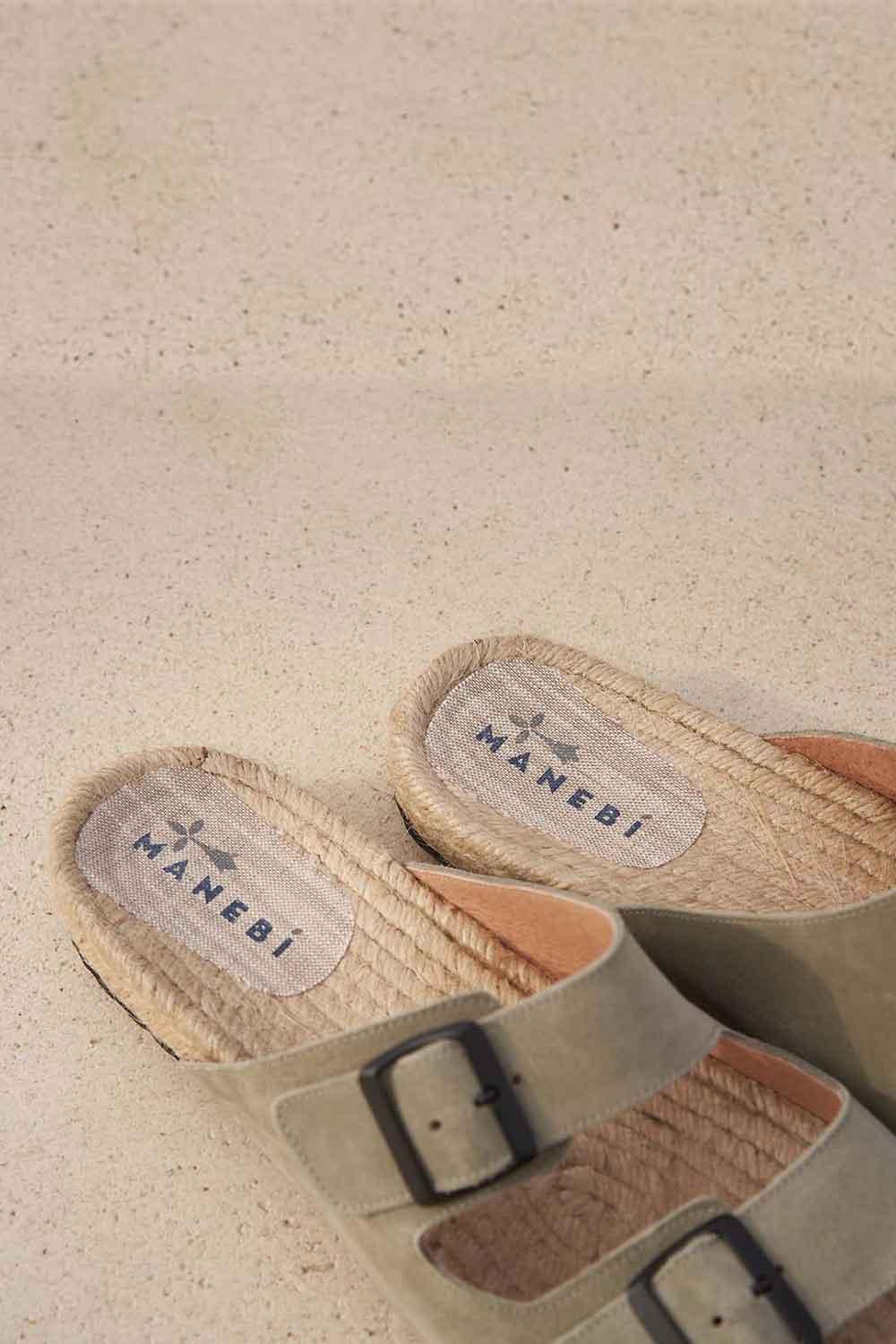 Manebi-Hamptons Nordic Sandals Military Green-Sandalet & Terlik-3-roqelvaxirum.shop