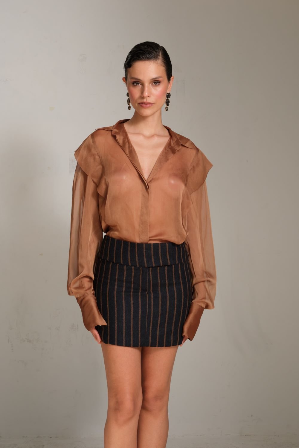 Manshet-Monique Yün Mini Etek-Etek-1-roqelvaxirum.shop