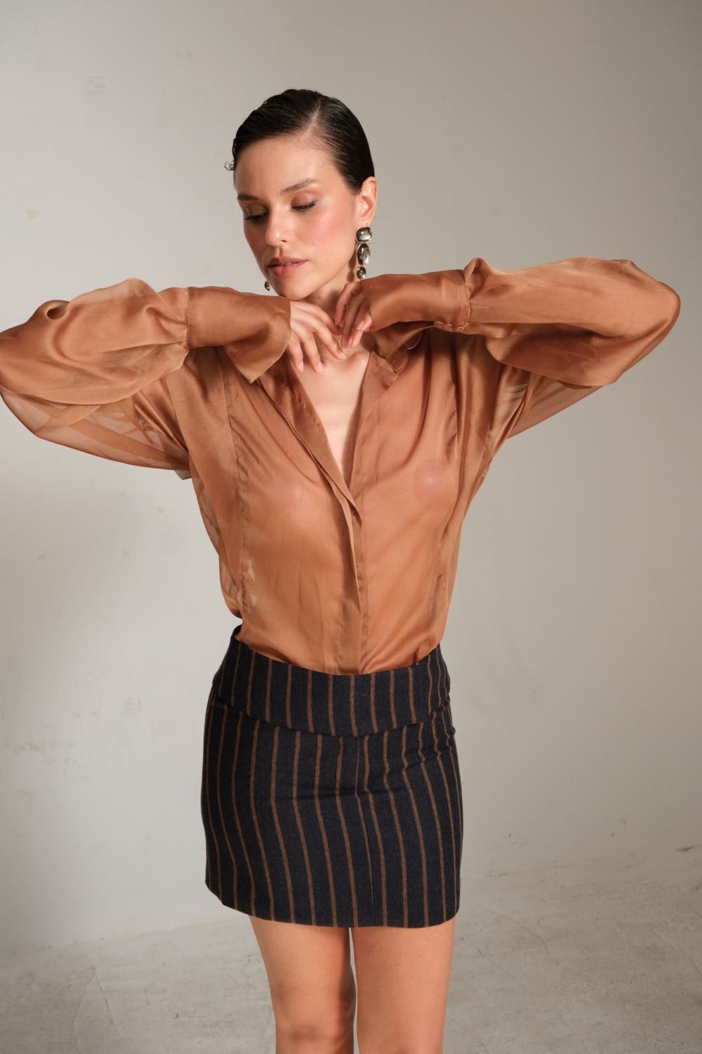 Manshet-Monique Yün Mini Etek-Etek-2-roqelvaxirum.shop