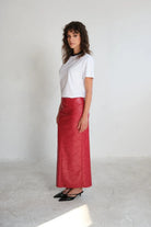 Manshet-Nadine Yırtmaçlı Deri Midi Etek-Etek-2-roqelvaxirum.shop