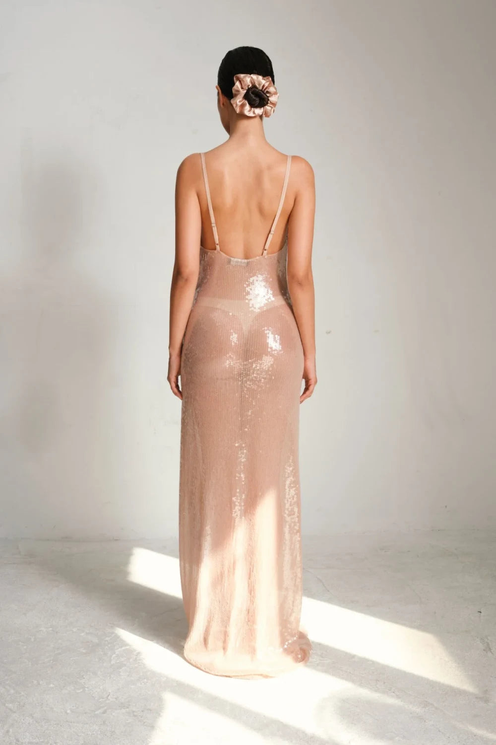 Manshet-Raina Transparan Payet Elbise-Elbise-4-roqelvaxirum.shop
