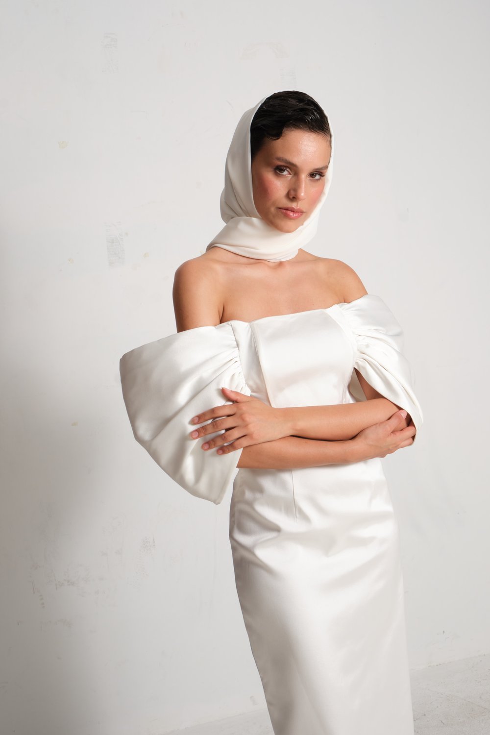 Manshet-Rouge / Kabarık Kollu Tasarım Abiye-Elbise-2-roqelvaxirum.shop