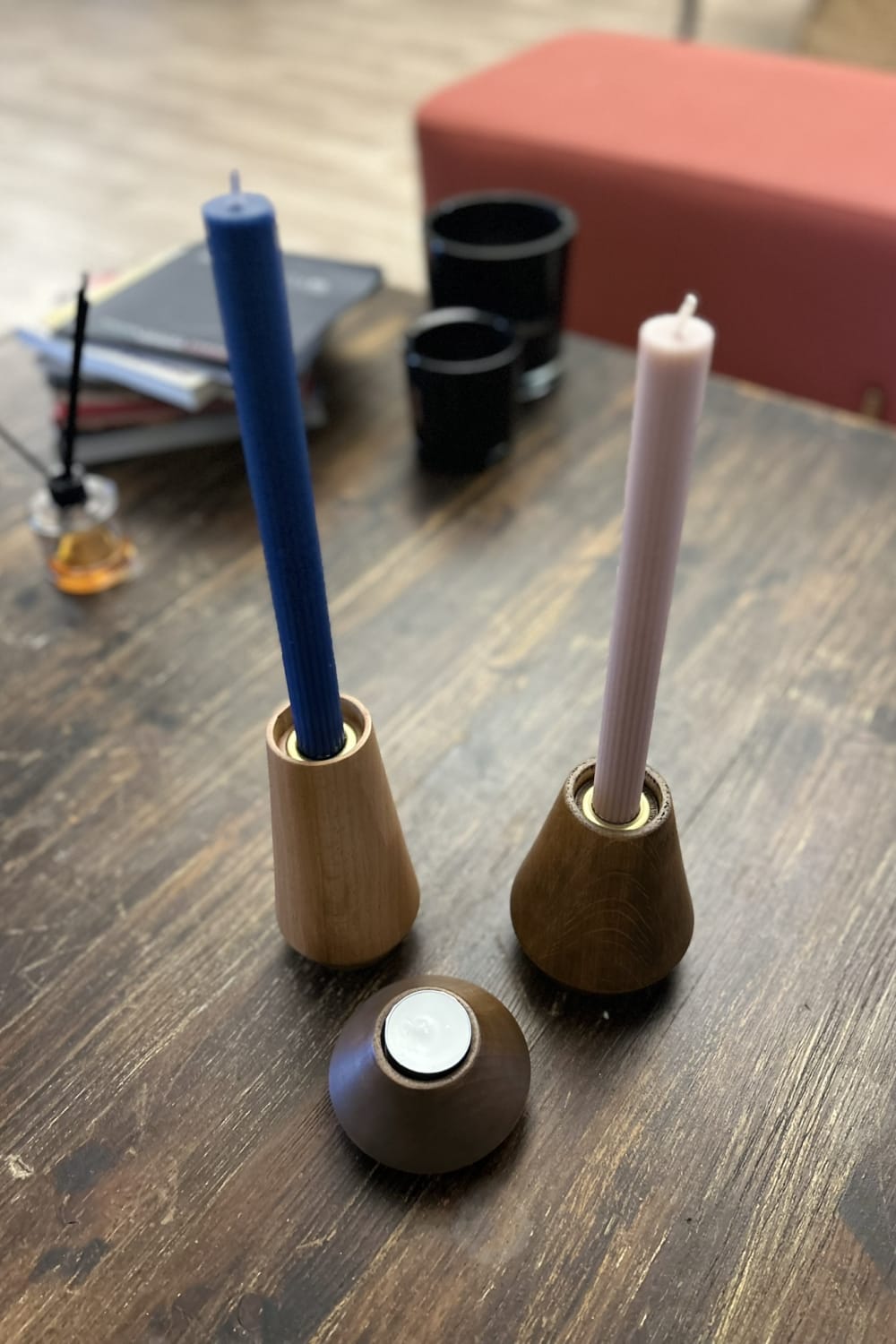 Massello Design-Conico 3'lü Ahşap Şamdan & T-light Mumluk-Mumluk & Şamdan-2-roqelvaxirum.shop