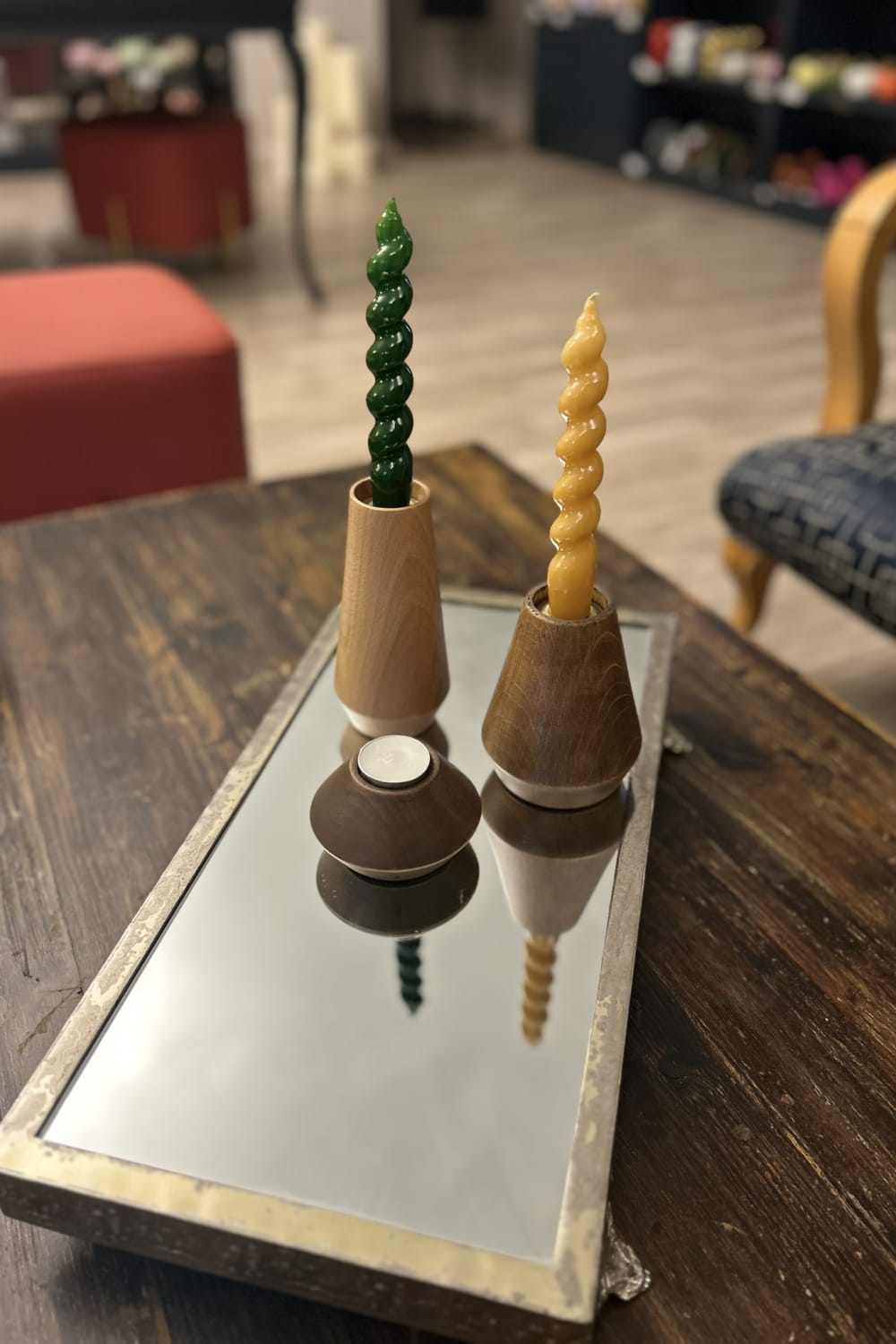 Massello Design-Conico 3'lü Ahşap Şamdan & T-light Mumluk-Mumluk & Şamdan-4-roqelvaxirum.shop