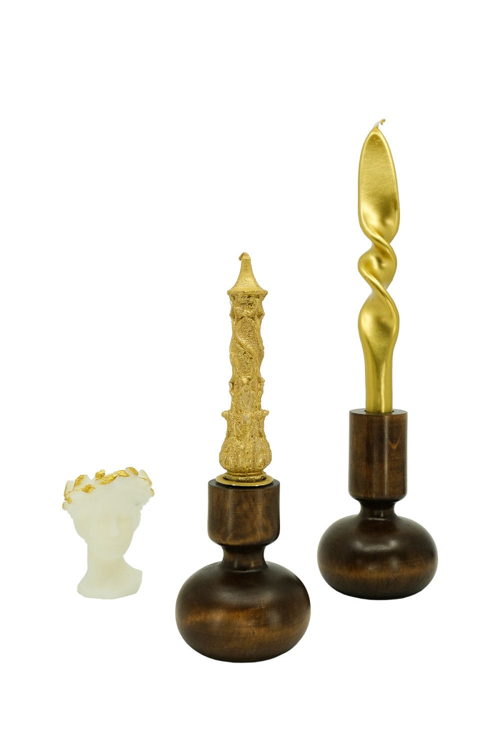 Massello Design-Gingillo 2'li Ahşap Şamdan & Mumluk-Mumluk & Şamdan-1-roqelvaxirum.shop