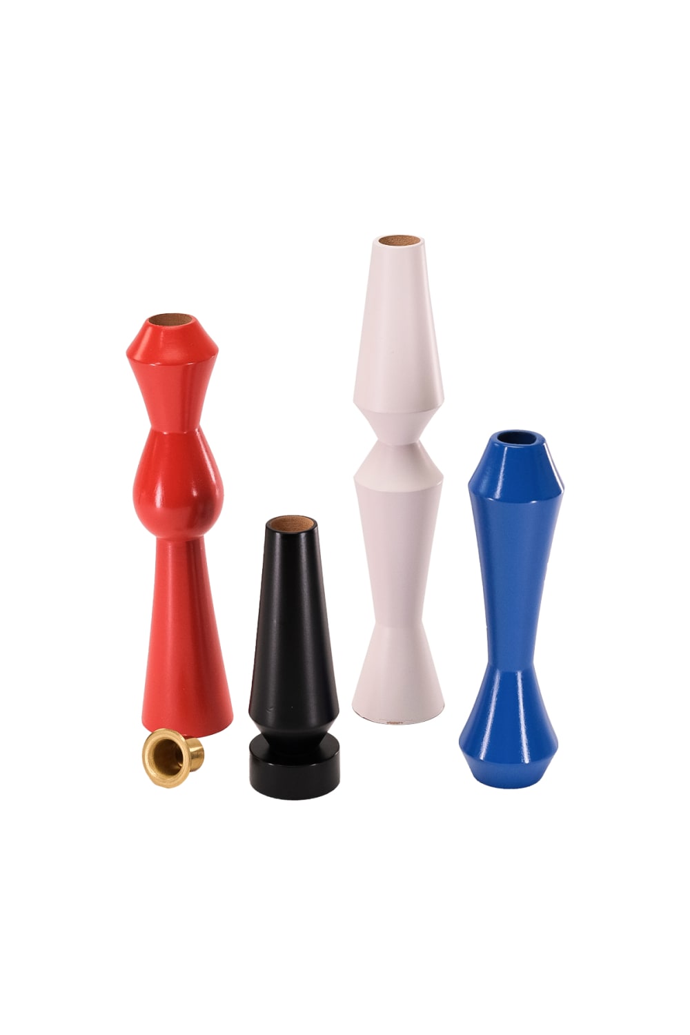 Massello Design-Unico 4'lü Ahşap Şamdan & Mumluk-Mumluk & Şamdan-1-roqelvaxirum.shop