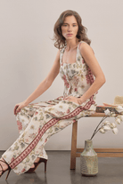 Mavlo-Burgundy Çiçekli Keten Pantolon-Pantolon-2-roqelvaxirum.shop