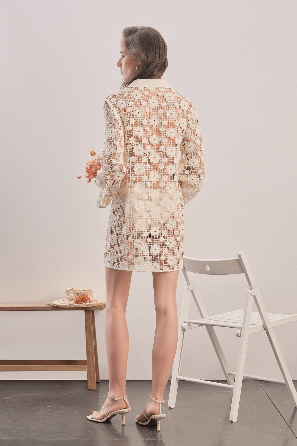 Mavlo-Daisy Kroşe Mini Elbise-Elbise-4-roqelvaxirum.shop
