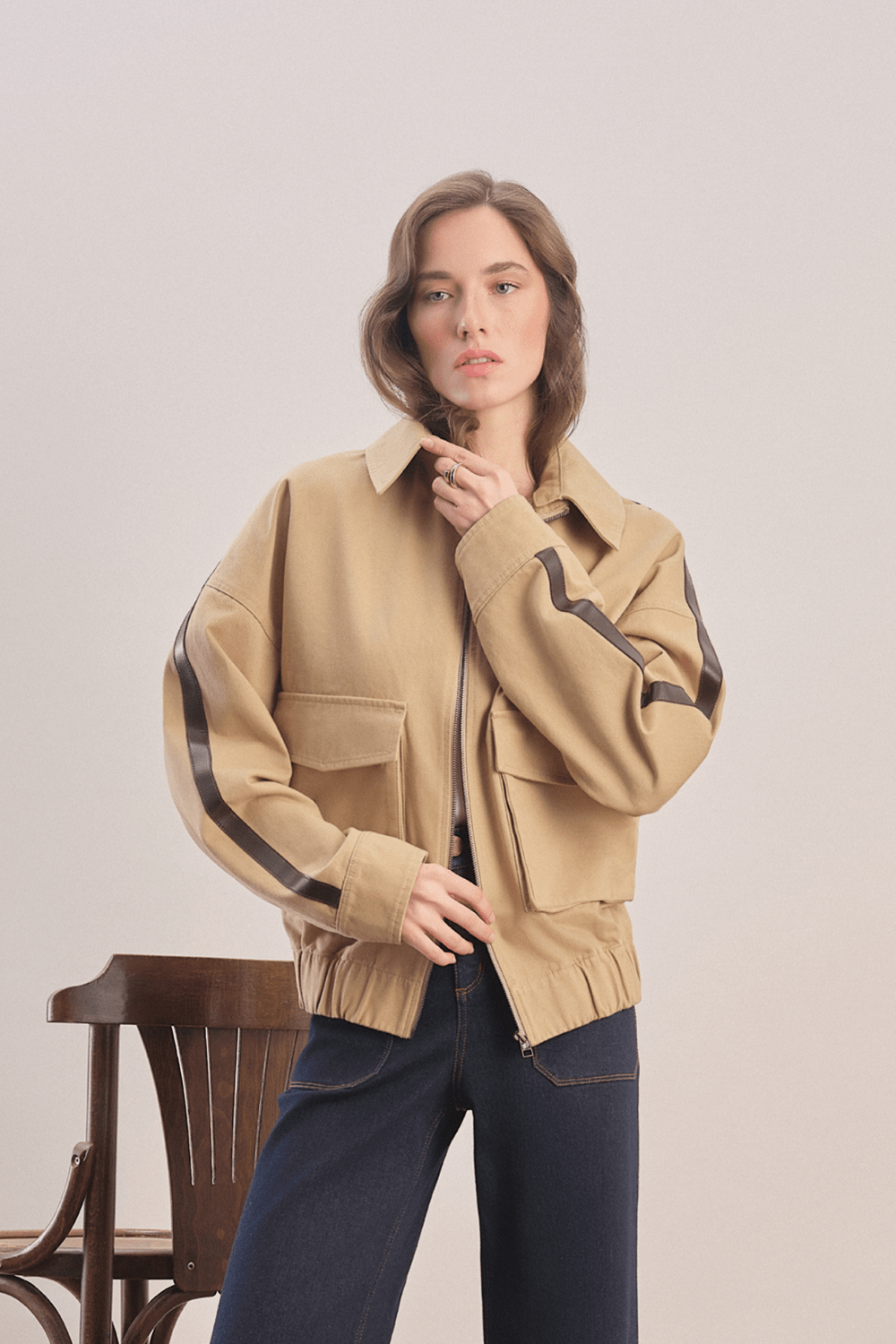 Mavlo-Urban Deri Şeritli Bomber Ceket-Ceket-1-roqelvaxirum.shop