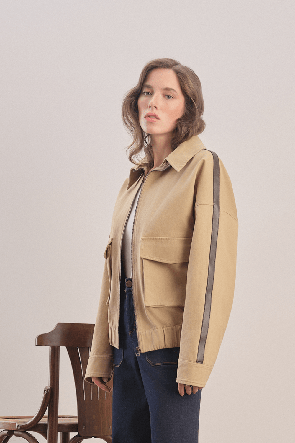 Mavlo-Urban Deri Şeritli Bomber Ceket-Ceket-3-roqelvaxirum.shop