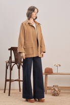 Mavlo-Urban Mumlu Kanvas Ceket / Camel-Ceket-2-roqelvaxirum.shop