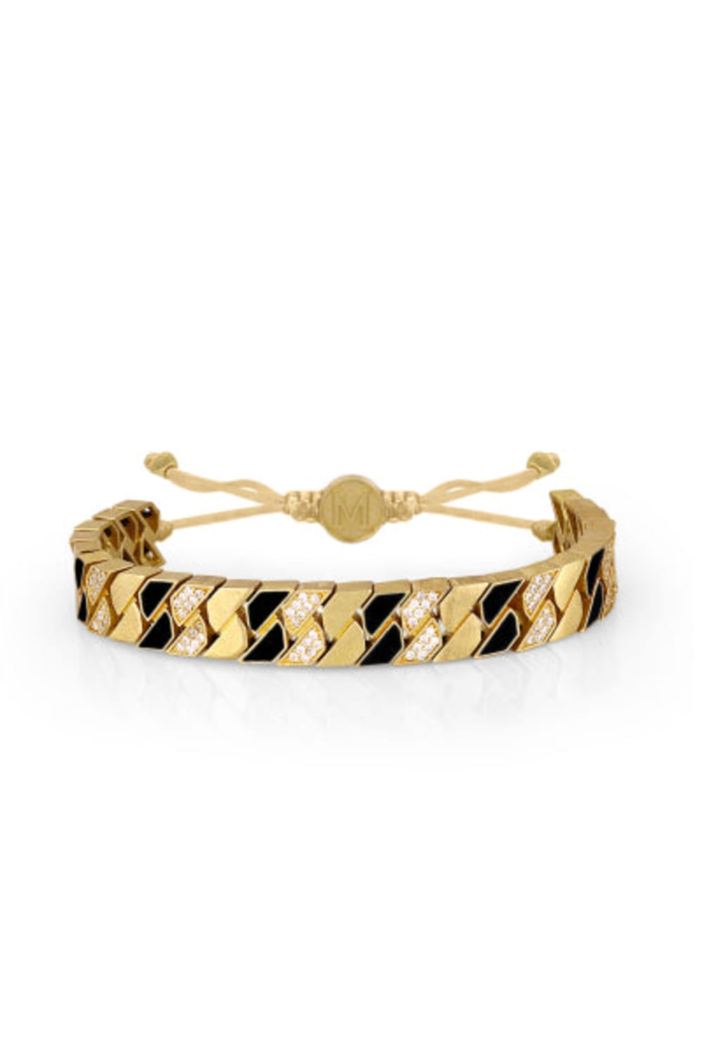 Melon-Gold Stone Black Chain Bileklik-Bileklik-1-roqelvaxirum.shop