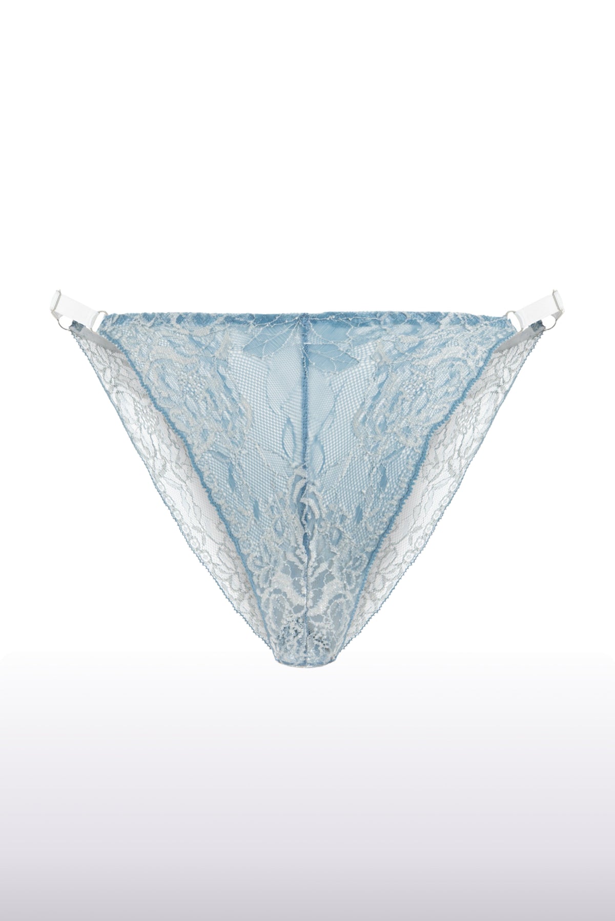 Sky Light Blue French Lace Thong - 0