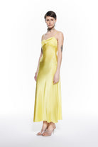 Mers Silk-Tifata Dress Yellow-1-roqelvaxirum.shop