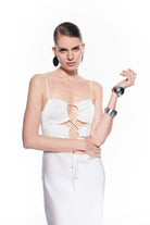 Mers Silk-Zoe White Bridal Silk Dress-1-roqelvaxirum.shop