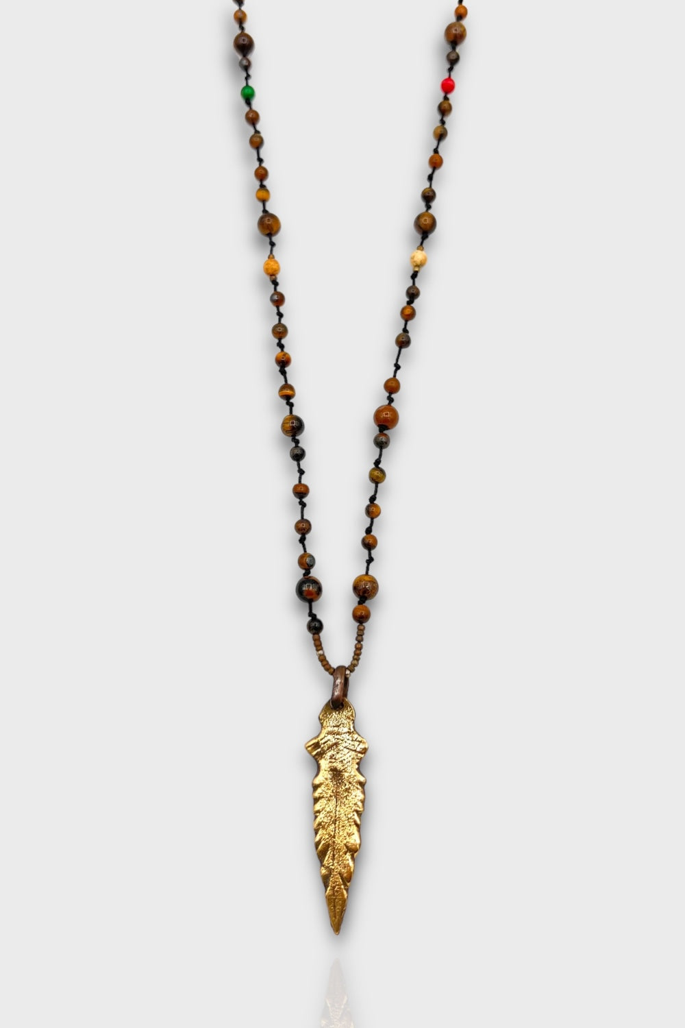 Mey Atelier-Featho Eye – Tiger Eye Bronz Kuş Tüğü Unisex Kolye-Kolye-1-roqelvaxirum.shop