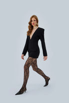 Meyra Avci Studio-Black Jacket Dress-Elbise-1-roqelvaxirum.shop