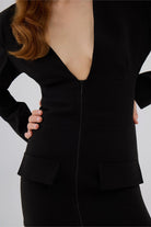 Meyra Avci Studio-Black Jacket Dress-Elbise-2-roqelvaxirum.shop