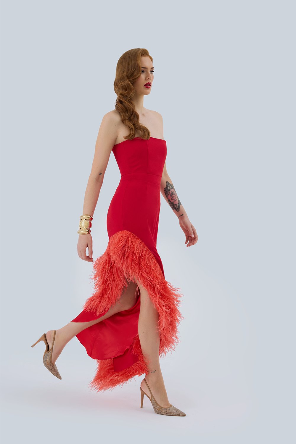 Meyra Avci Studio-Red Bird Elbise-Elbise-3-roqelvaxirum.shop