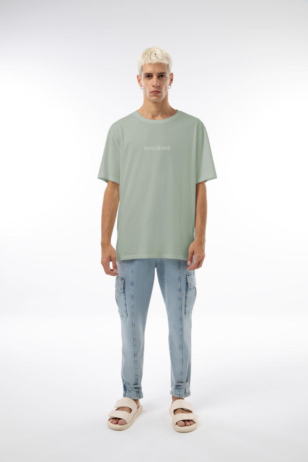 Midground-Basic T-shirt - Silver Green-T-Shirts-1-roqelvaxirum.shop