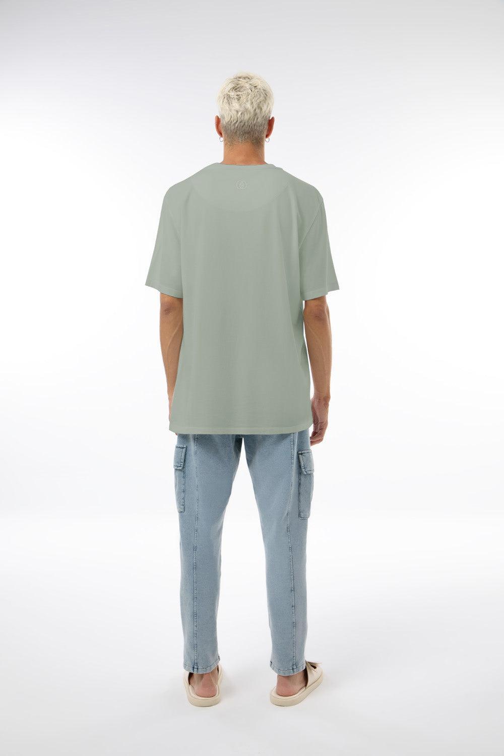 Midground-Basic T-shirt - Silver Green-T-Shirts-2-roqelvaxirum.shop