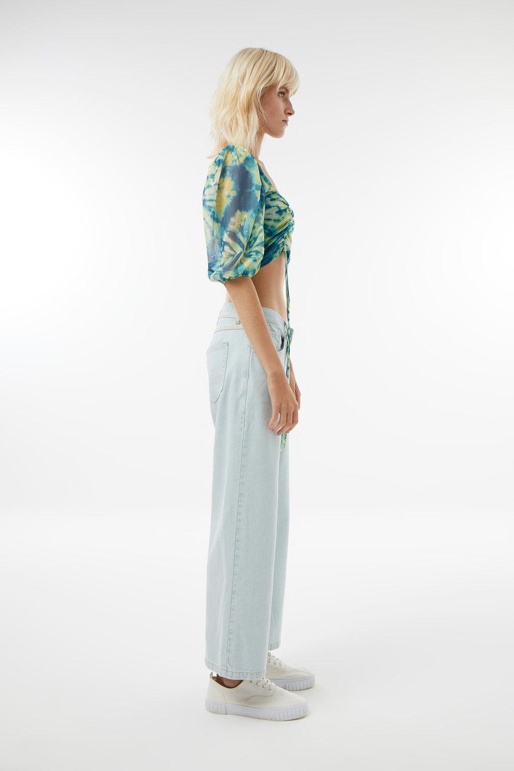 Midground-Batik Desenli Mesh Crop Top-Crop Top-2-roqelvaxirum.shop