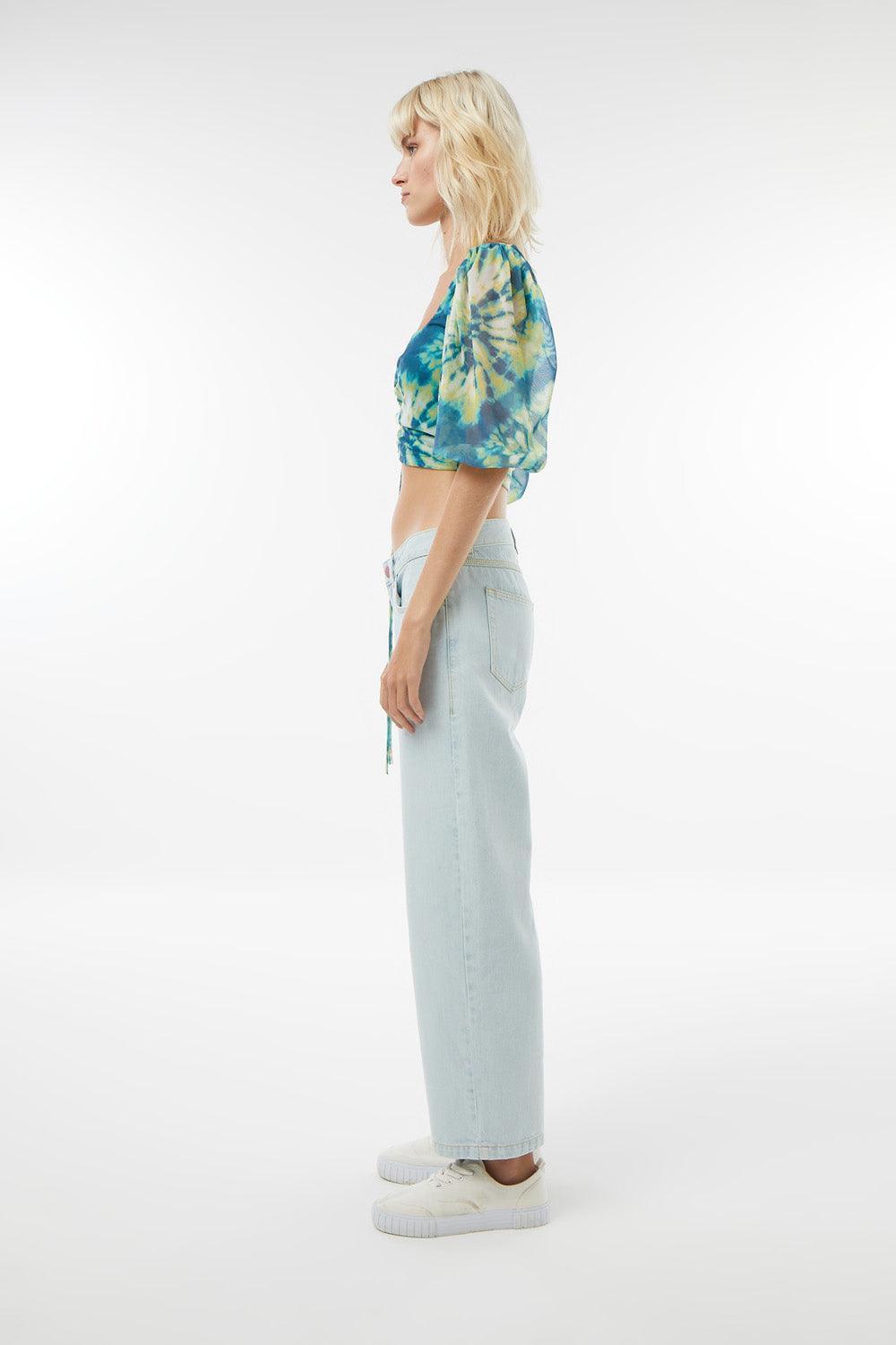 Midground-Batik Desenli Mesh Crop Top-Crop Top-4-roqelvaxirum.shop