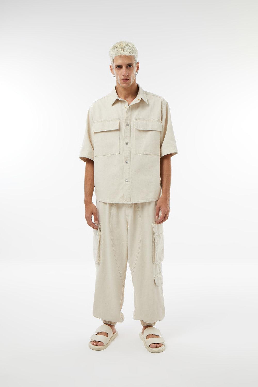 Midground-Oversize Kanvas Gömlek-Gömlek-1-roqelvaxirum.shop