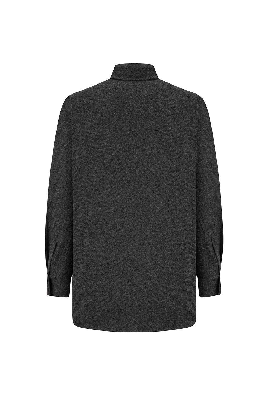 Midground-Oversize Kesim Cepli Yünlü Gömlek-Gömlek-2-roqelvaxirum.shop