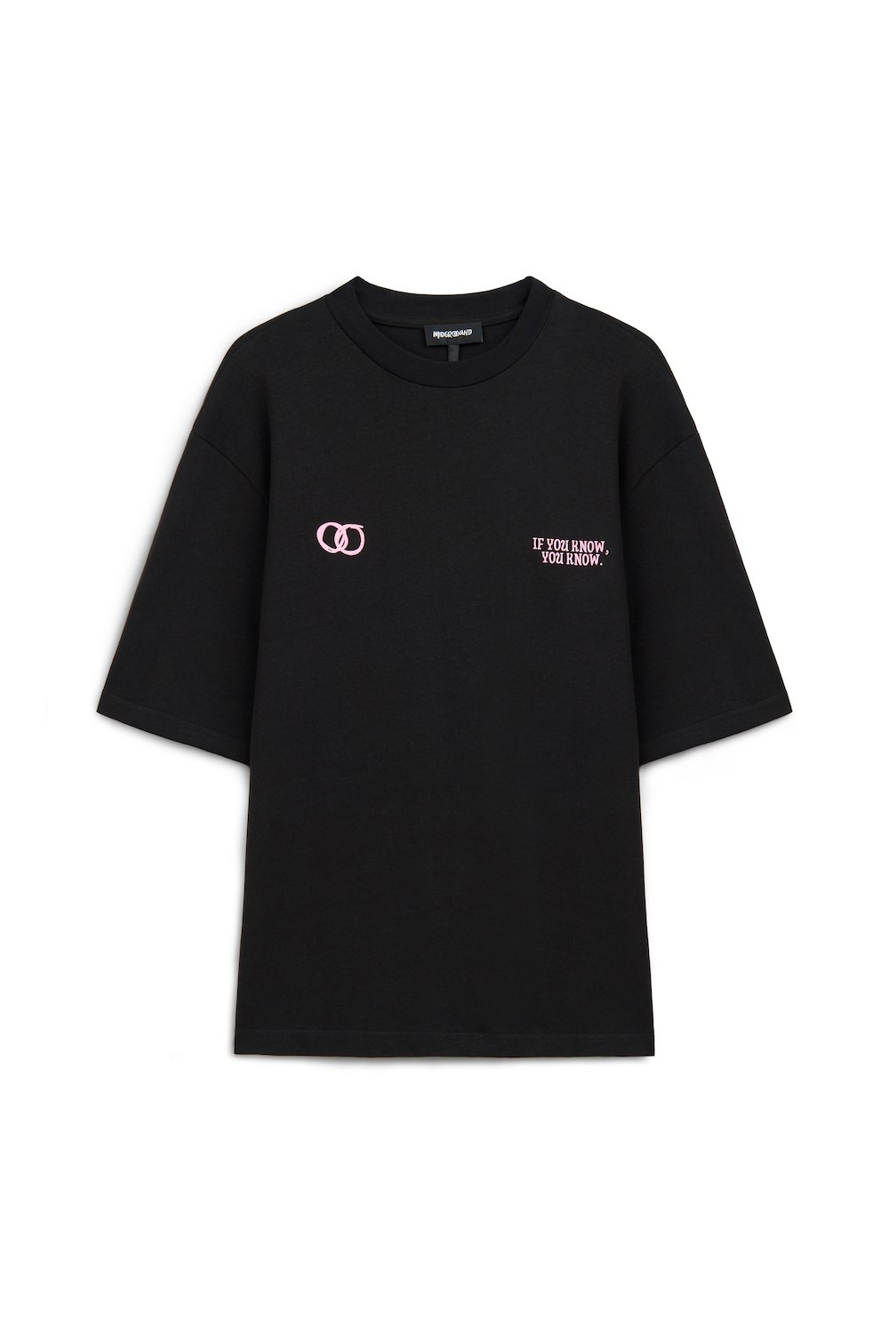 Midground-Pembe Baskılı Siyah T-shirt-T-Shirts-1-roqelvaxirum.shop