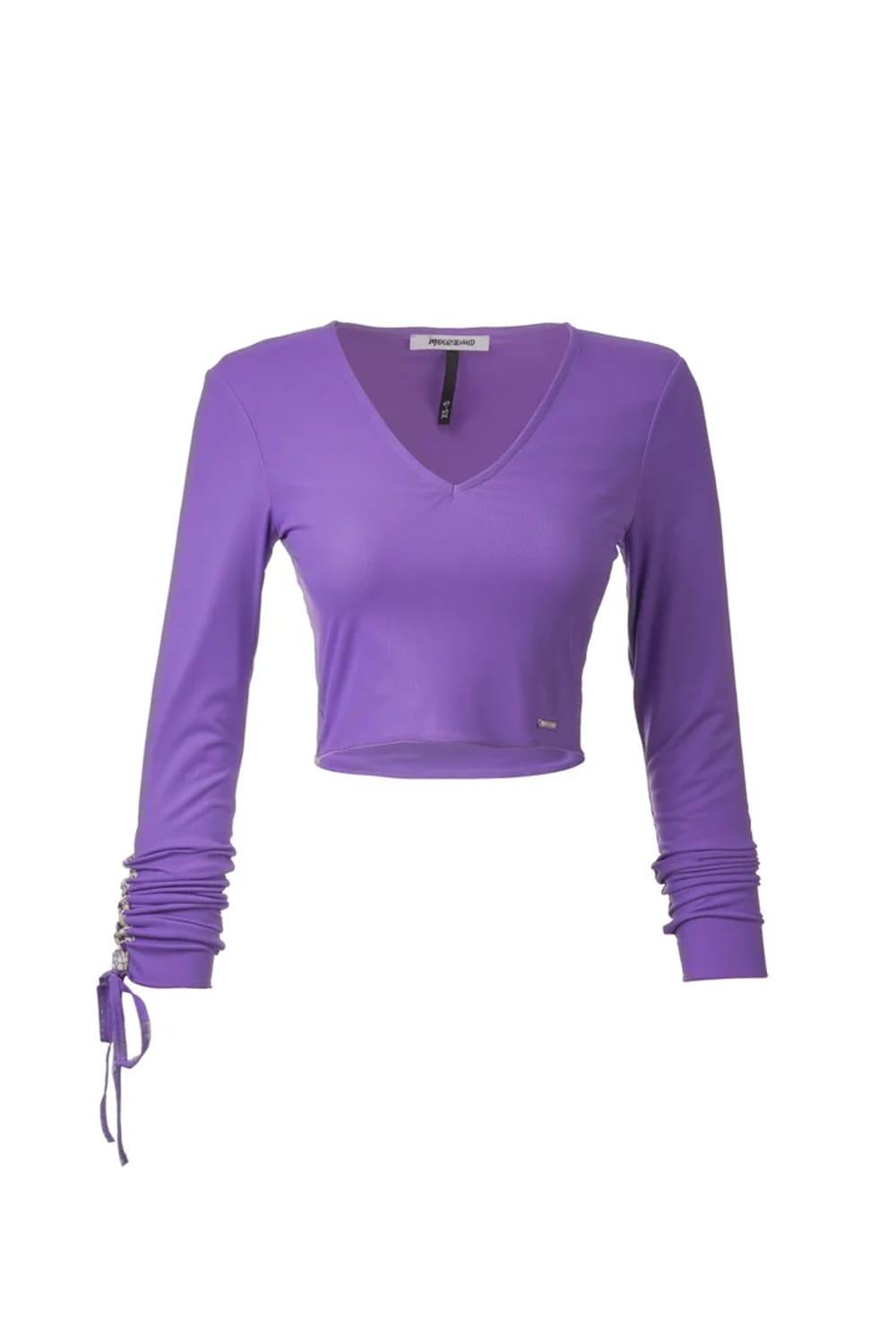 Midground-V Yakalı Mesh Bluz-Top-1-roqelvaxirum.shop