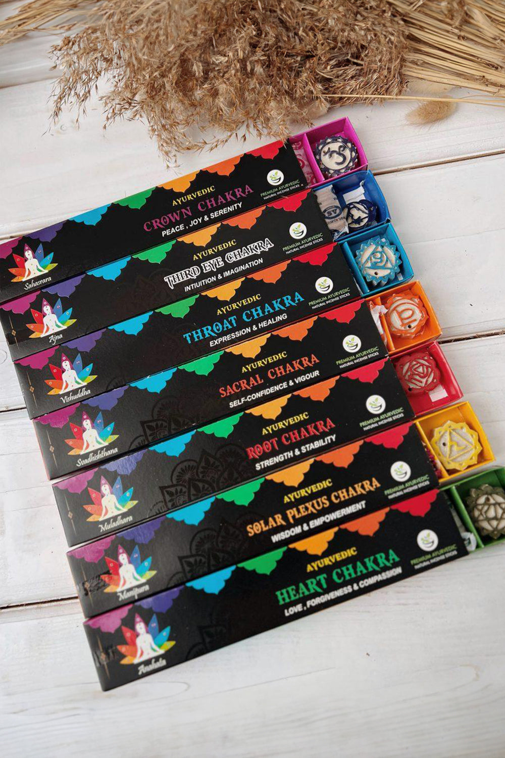 Miebox Rituals-7 Chakra Tütsü Ve Tüsülük Seti * Premium Edition-Tütsü-1-roqelvaxirum.shop