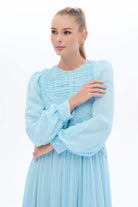 Miha-Arasi Bi̇ye Detayli Pi̇li̇seli̇ Elbi̇se Mavi-2-roqelvaxirum.shop
