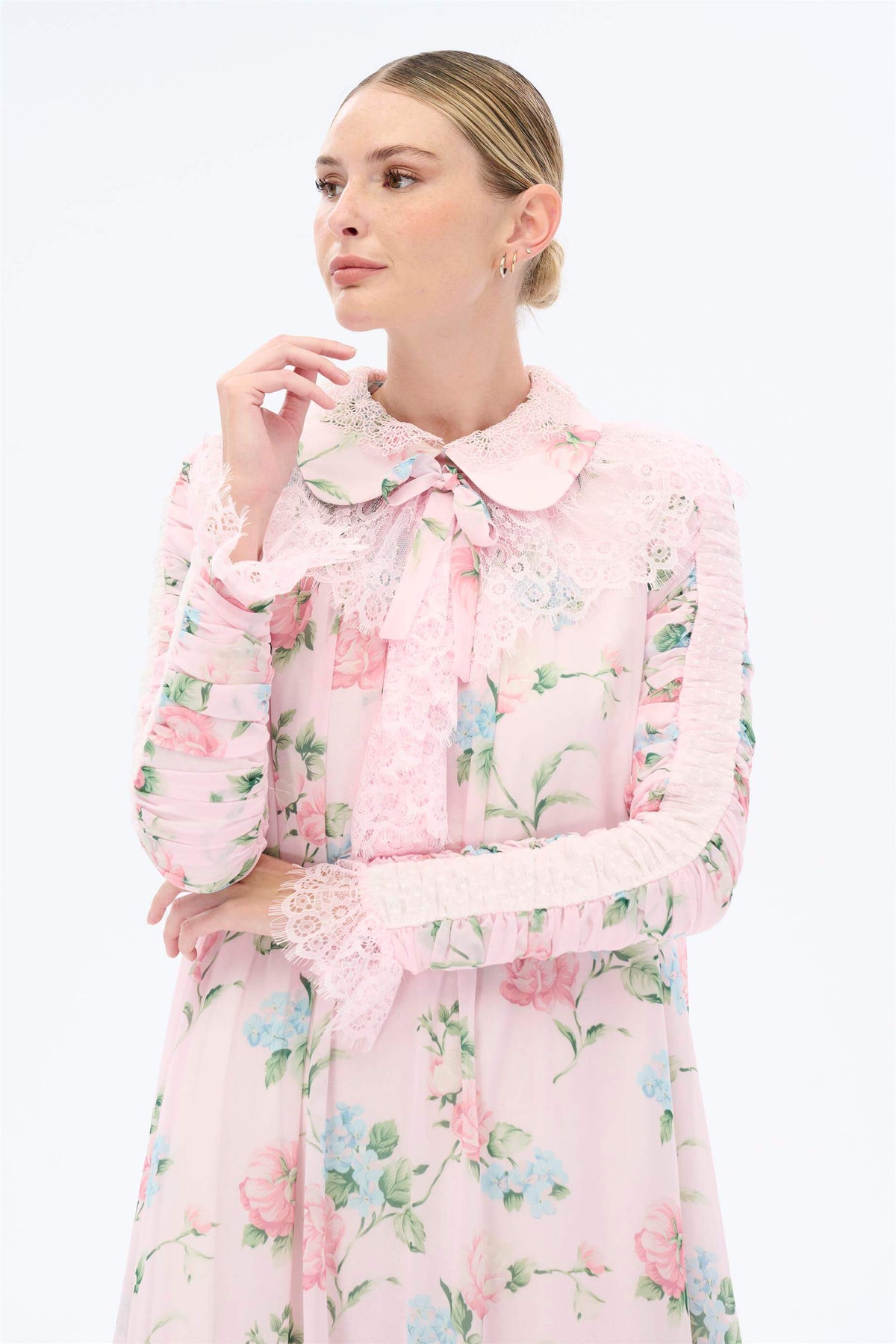 Miha-Büzgü Kollu Elbise-Elbise-8-roqelvaxirum.shop