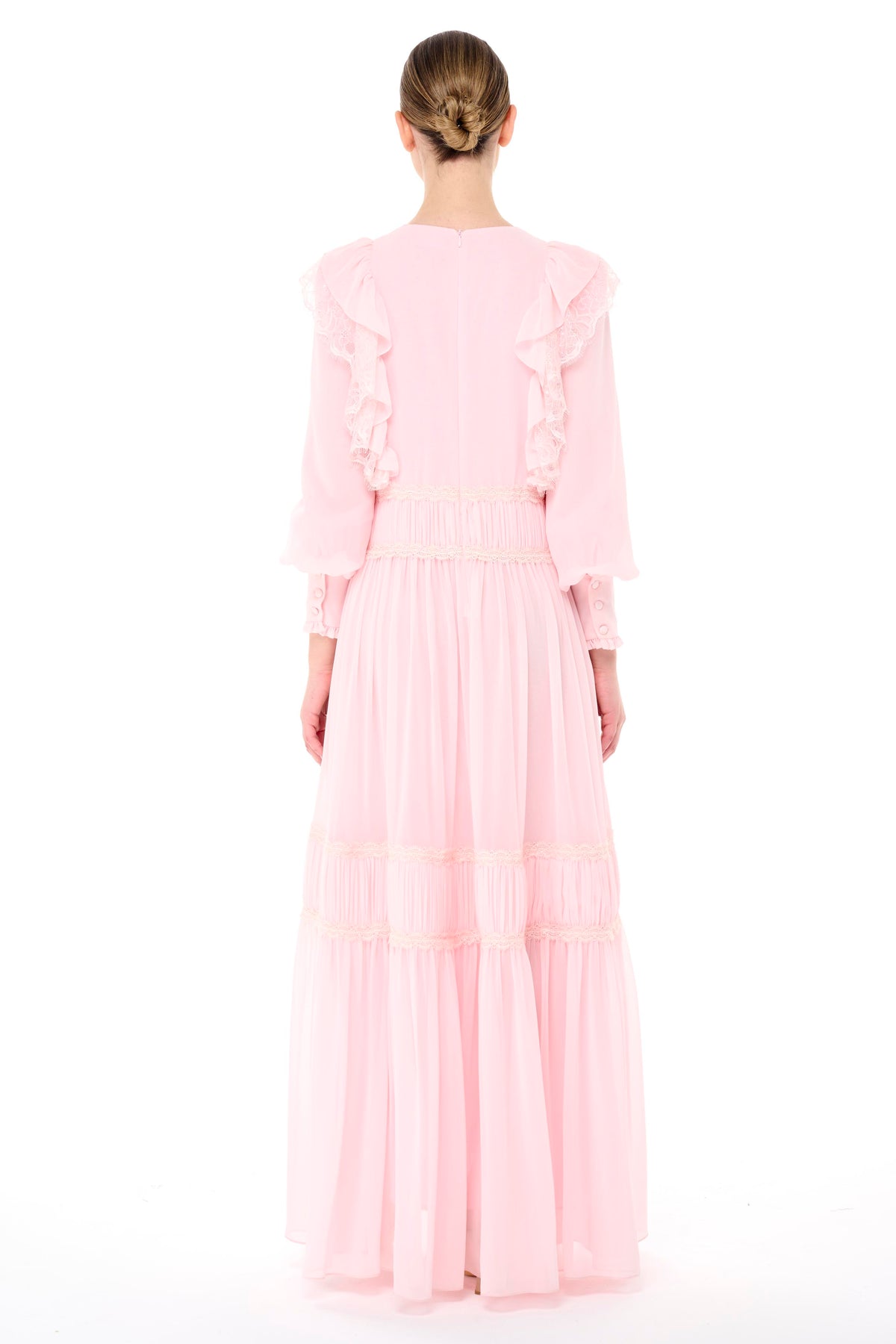 Miha-Büzgü şeri̇t Detayli Elbi̇se Pembe-4-roqelvaxirum.shop
