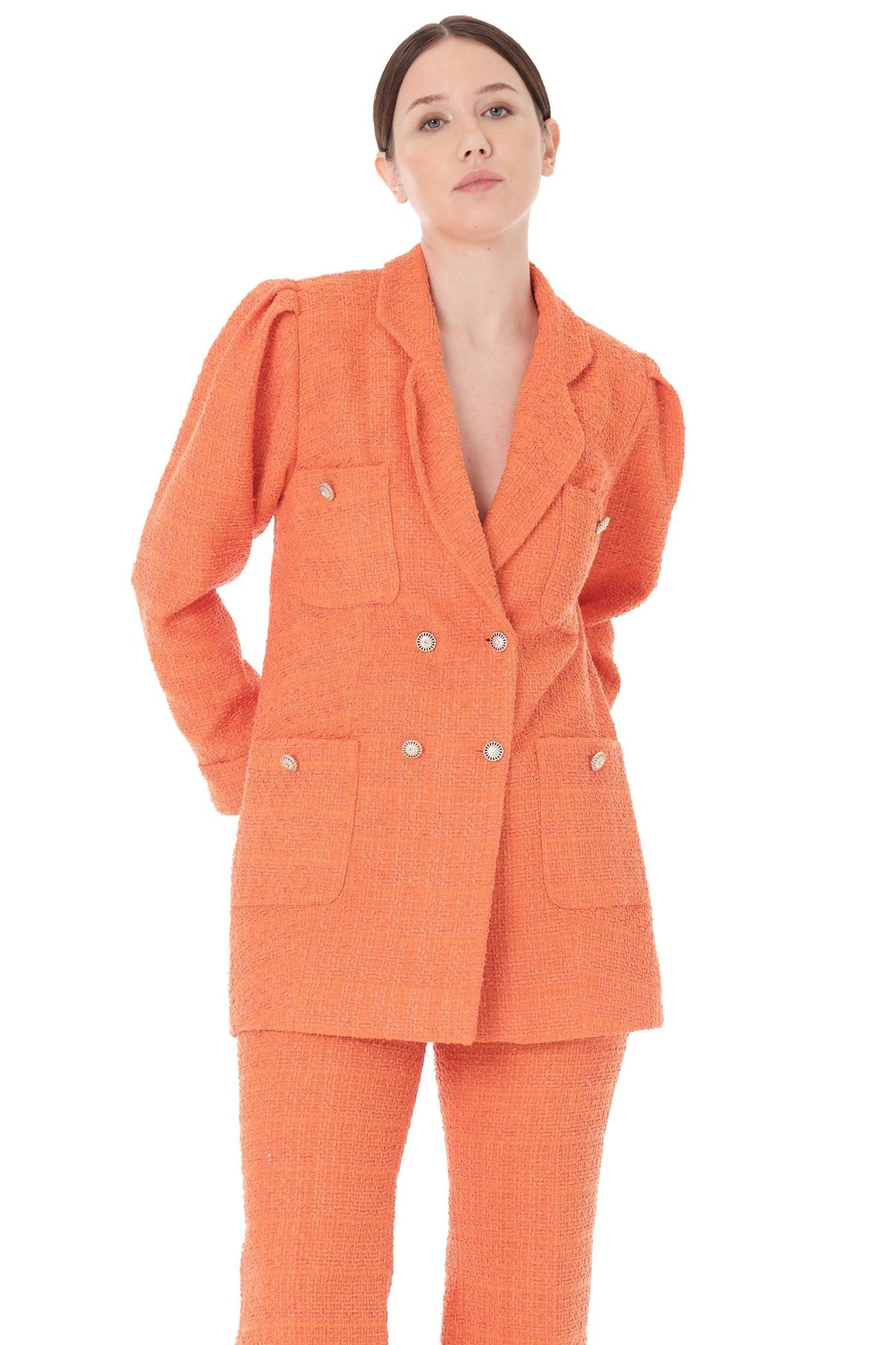 Miha-Ceket Pantolon İki̇li̇ Takım Ekru-Alt - Üst Takım-20-roqelvaxirum.shop