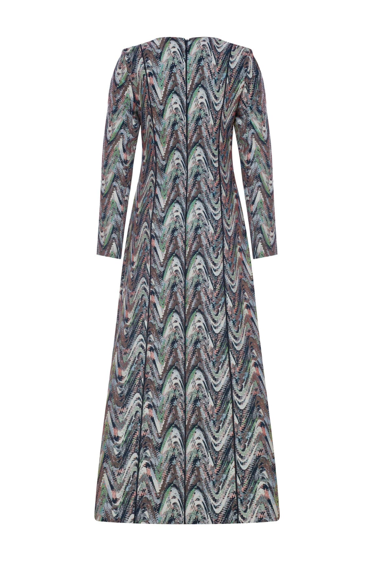 Miha-Çi̇çek Desenli Brokar Elbi̇se-Elbise-2-roqelvaxirum.shop