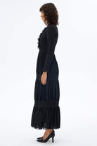 Miha-Eteği̇ Büzgü Dantelli̇ Elbi̇se-Elbise-6-roqelvaxirum.shop