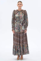Miha-Etni̇k Desenli̇ Elbi̇se Yeşil-1-roqelvaxirum.shop