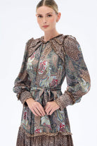 Miha-Etni̇k Desenli̇ Elbi̇se Yeşil-4-roqelvaxirum.shop