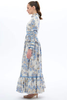 Miha-Haki̇m Yaka Dantelli̇ Elbi̇se Mavi-3-roqelvaxirum.shop