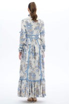 Miha-Haki̇m Yaka Dantelli̇ Elbi̇se Mavi-4-roqelvaxirum.shop