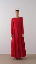 Miha-Parça Pi̇Li̇Seli̇ Krep Şi̇Fon Elbi̇Se Kırmızı-1-roqelvaxirum.shop