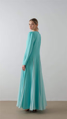 Miha-Parça Pi̇Li̇Seli̇ Krep Şi̇Fon Elbi̇Se Mavi-2-roqelvaxirum.shop