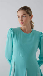 Miha-Parça Pi̇Li̇Seli̇ Krep Şi̇Fon Elbi̇Se Mavi-3-roqelvaxirum.shop