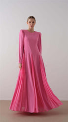 Miha-Parça Pi̇Li̇Seli̇ Krep Şi̇Fon Elbi̇Se Pembe-2-roqelvaxirum.shop
