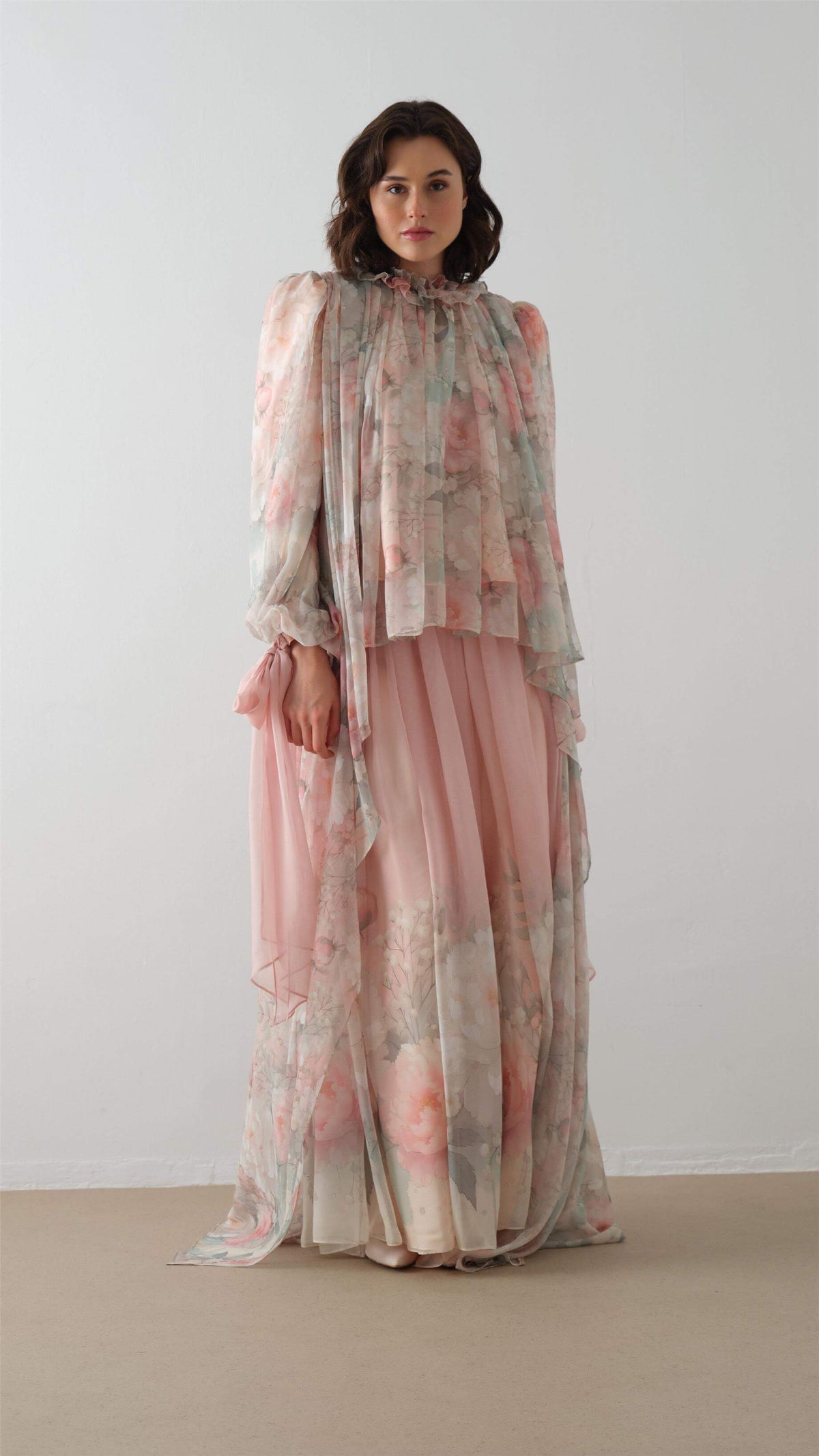 Miha-Çi̇çek Desenli̇ Pantolon Takim Mavi-8-roqelvaxirum.shop